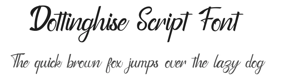 Dottinghise Script Font by Muhammad Wahyudin — Script Handwritten Font