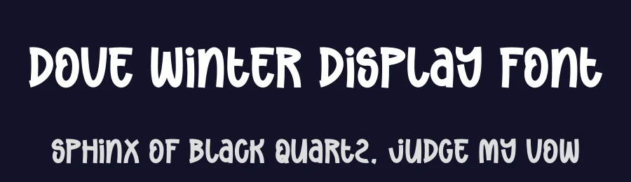Dove Winter Display Font by andikastudio — Display Font — thumbnail 2
