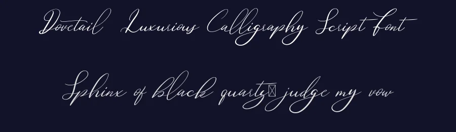 Dovetail Luxurious Calligraphy Script Font by CalligraphyFonts.net — Script Handwritten Font — thumbnail 2