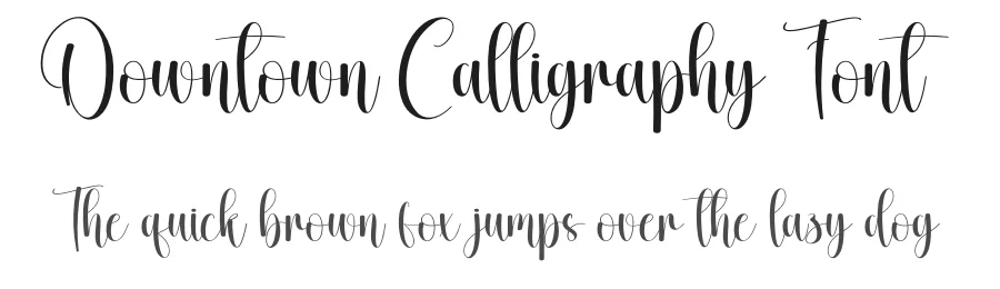 Downtown Calligraphy Font by creativeletter — Script Handwritten Font