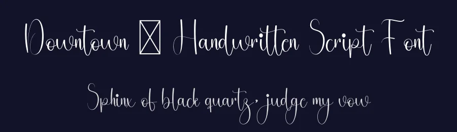 Downtown – Handwritten Script Font by freshtypeink — Script Handwritten Font — thumbnail 2