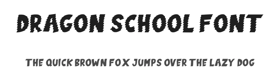 Dragon School Font by anamalmusyaffaCreative β Decorative Font