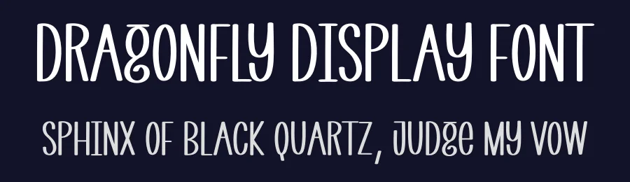 Dragonfly Display Font by creativeletter — Display Font — thumbnail 2