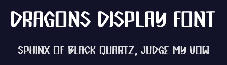 Dragons Display Font by Craftedtype — Display Font — thumbnail 2