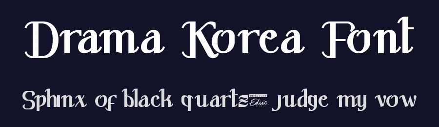 Drama Korea Font by edricstudio — Serif Font — thumbnail 2