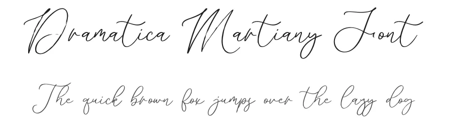Dramatica Martiany Font by Anxietype Foundry — Script Handwritten Font