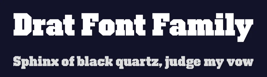 Drat Font Family by Mark Butchko — Slab Serif Font — thumbnail 2