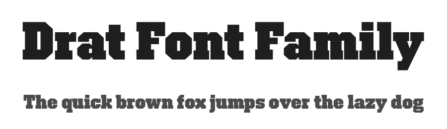 Drat Font Family by Mark Butchko — Slab Serif Font