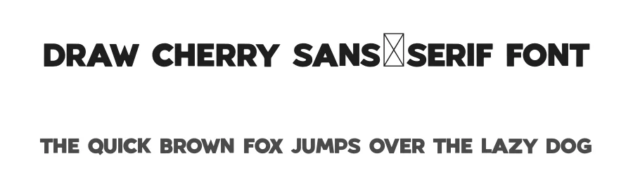 Draw Cherry Sans-Serif Font by freshtypeink — Display Font