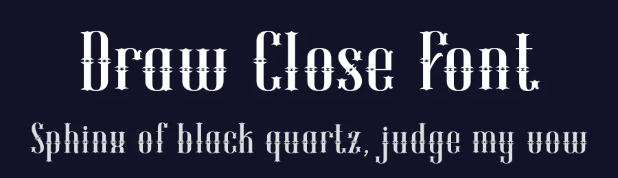 Draw Close Font by Anto (7NTypes) — Display Font — thumbnail 2