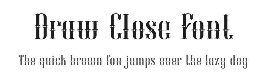 Draw Close Font by Anto (7NTypes) — Display Font