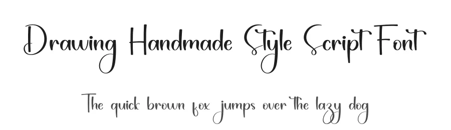 Drawing Handmade Style Script Font by freshtypeink — Script Handwritten Font