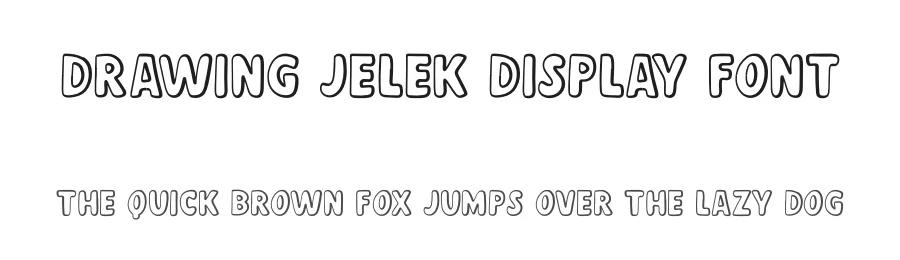 Drawing Jelek Display Font by imamfathoni0 — Display Font