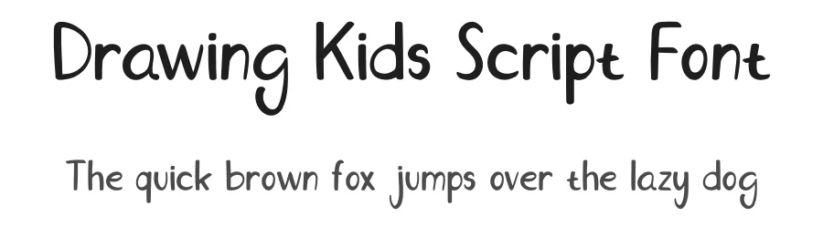 Drawing Kids Script Font by imamfathoni0 — Script Handwritten Font