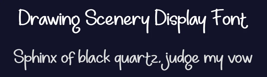 Drawing Scenery Display Font by creativeletter — Display Font — thumbnail 2