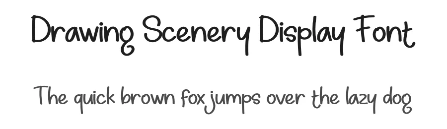Drawing Scenery Display Font by creativeletter — Display Font