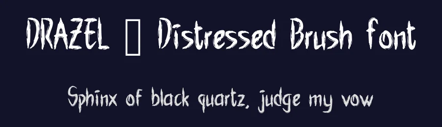DRAZEL — Distressed Brush Font by idealistudio — Script Handwritten Font — thumbnail 2