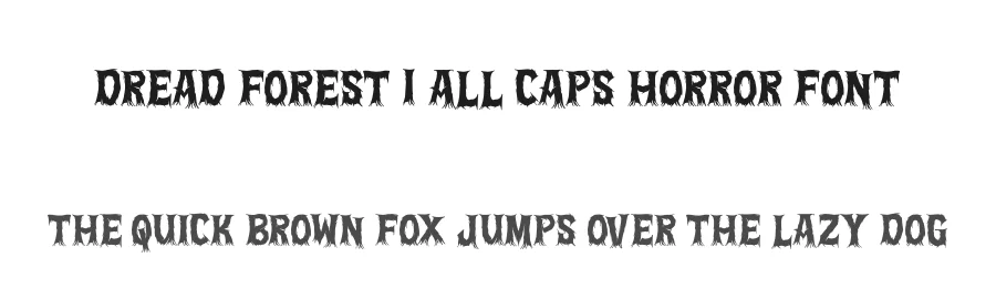 Dread Forest | All Caps Horror Font