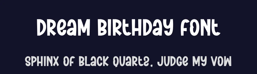 Dream Birthday Font by creativeletter — Display Font — thumbnail 2
