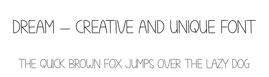 Dream – Creative And Unique Font by andikastudio — Display Font