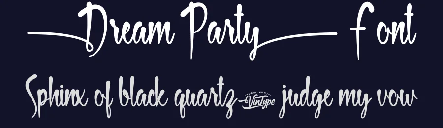 Dream Party Font by VinType — Script Handwritten Font — thumbnail 2