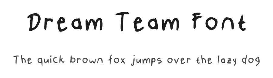 Dream Team Font by theadorableink — Script Handwritten Font