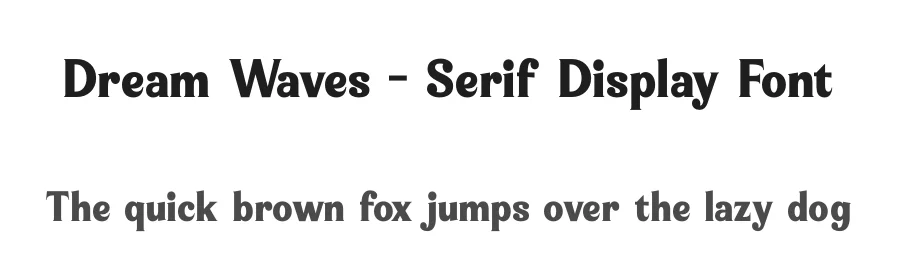 Dream Waves – Serif Display Font by timelesstype.co — Display Font