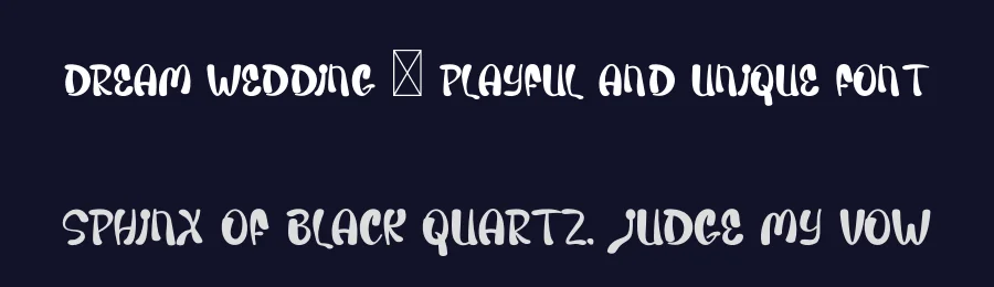 Dream Wedding – Playful And Unique Font by freshtypeink — Display Font — thumbnail 2
