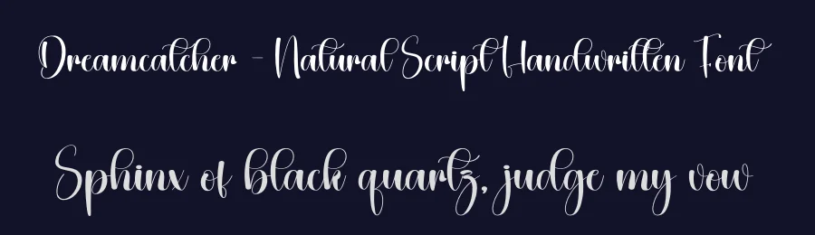 Dreamcatcher – Natural Script Handwritten Font by creativeletter — Script Handwritten Font — thumbnail 2
