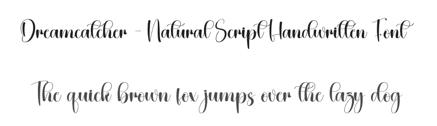 Dreamcatcher – Natural Script Handwritten Font by creativeletter — Script Handwritten Font