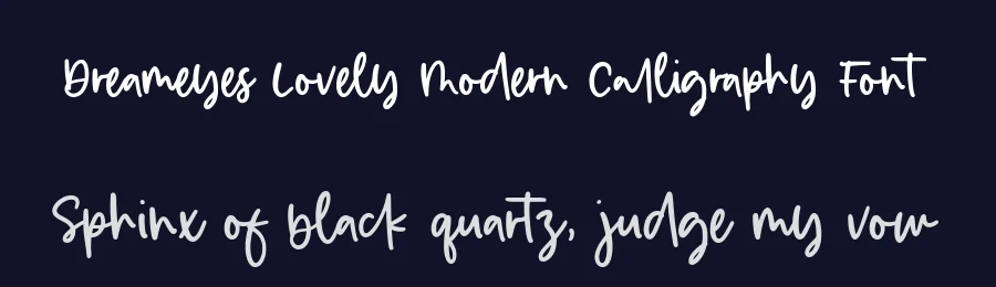 Dreameyes Lovely Modern Calligraphy Font by balpirick — Script Handwritten Font — thumbnail 2