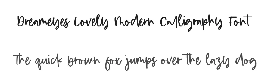 Dreameyes Lovely Modern Calligraphy Font by balpirick — Script Handwritten Font