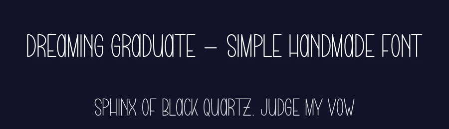 Dreaming Graduate – Simple Handmade Font by andikastudio — Display Font — thumbnail 2