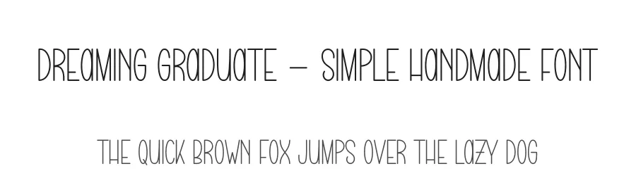 Dreaming Graduate – Simple Handmade Font by andikastudio — Display Font