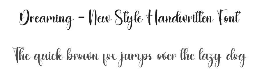 Dreaming – New Style Handwritten Font by andikastudio — Script Handwritten Font