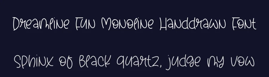 Dreamline Fun Monoline Handdrawn Font by balpirick — Script Handwritten Font — thumbnail 2