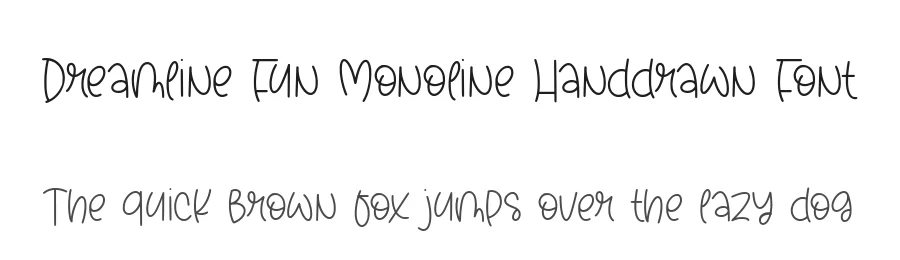Dreamline Fun Monoline Handdrawn Font by balpirick — Script Handwritten Font
