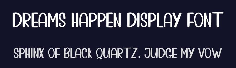 Dreams Happen Display Font by inermediaSTUDIO — Display Font — thumbnail 2