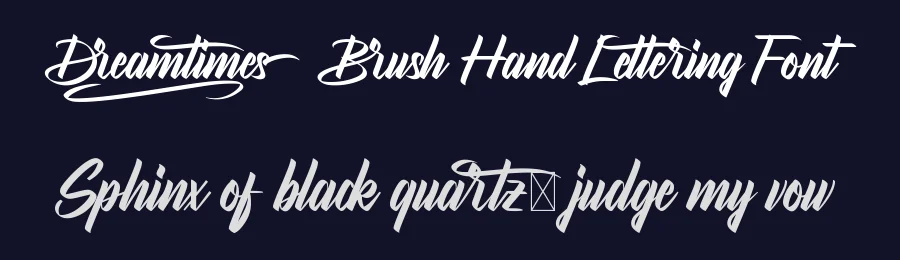 Dreamtimes Brush Hand Lettering Font by nihstudio — Script Handwritten Font — thumbnail 2