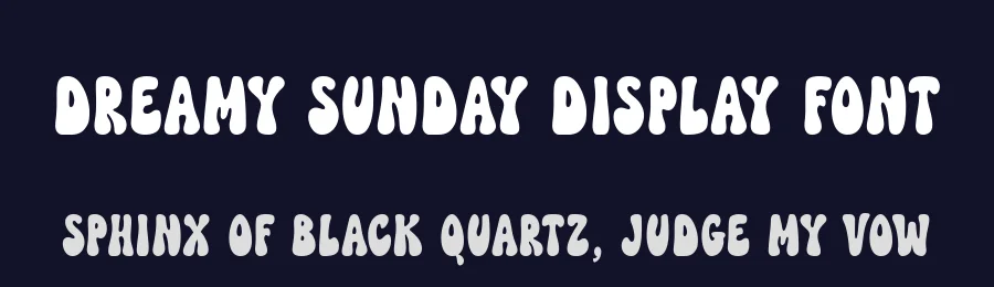 Dreamy Sunday Display Font by keithzo — Display Font — thumbnail 2