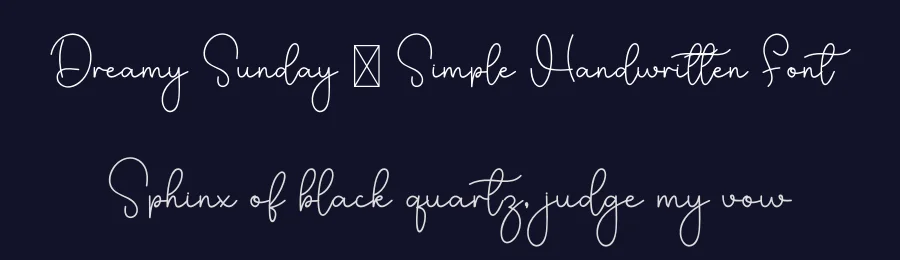 Dreamy Sunday – Simple Handwritten Font by freshtypeink — Script Handwritten Font — thumbnail 2