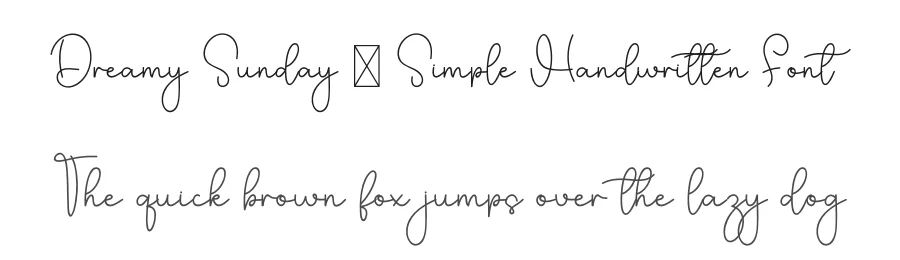 Dreamy Sunday – Simple Handwritten Font by freshtypeink — Script Handwritten Font