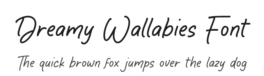 Dreamy Wallabies Font by Timur type — Script Handwritten Font
