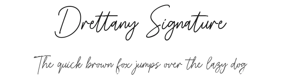 Drettany Signature by Typebae — Script Handwritten Font