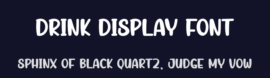 Drink Display Font by andikastudio — Display Font — thumbnail 2