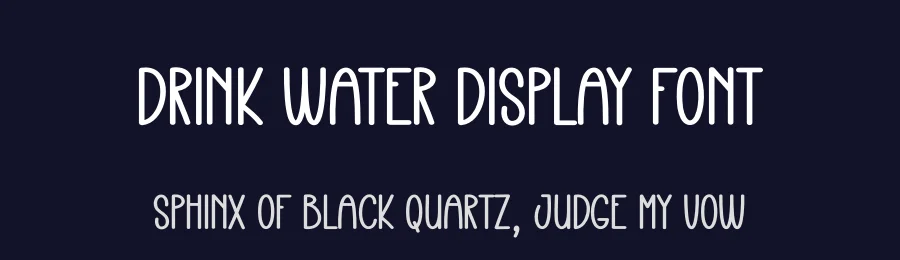 Drink Water Display Font by creativeletter — Display Font — thumbnail 2