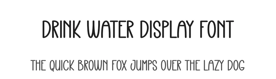 Drink Water Display Font by creativeletter — Display Font