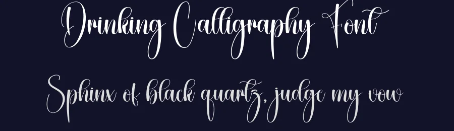 Drinking Calligraphy Font by creativeletter — Script Handwritten Font — thumbnail 2