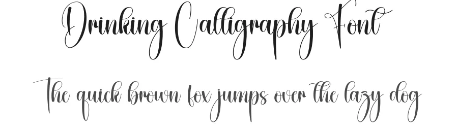 Drinking Calligraphy Font by creativeletter — Script Handwritten Font