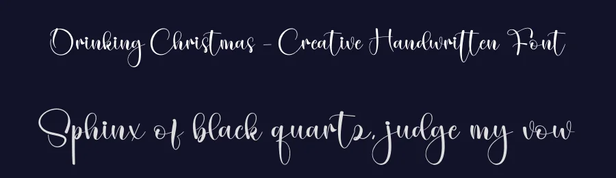 Drinking Christmas – Creative Handwritten Font by creativeletter — Script Handwritten Font — thumbnail 2